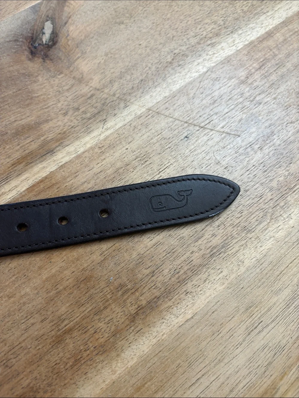 Vineyard Vines Royal Blue Kids Belt with Brown Leather Trim